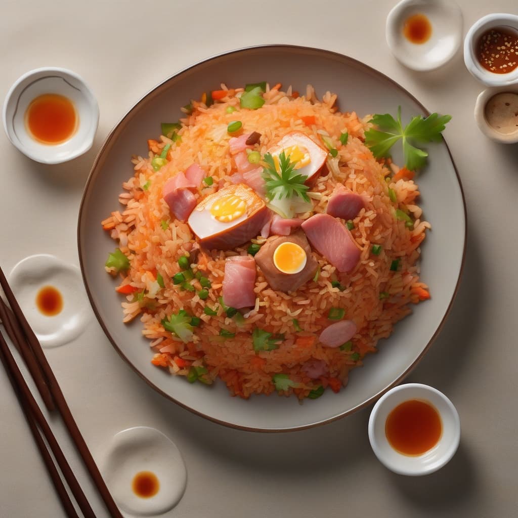 Kimchi Fried Rice with Spam