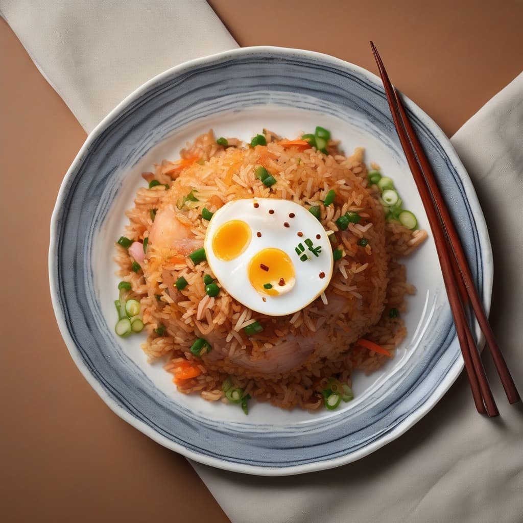 Kimchi Fried Rice with Pork