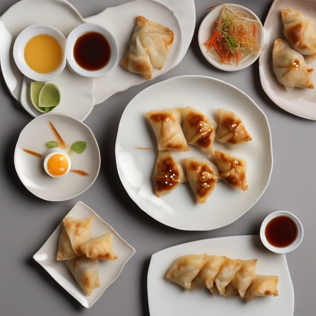 Gyoza (4 pcs) and Egg Roll (2 pcs) Combo